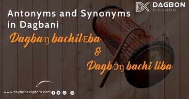 Antonyms and Synonyms in Dagbani - Dagbaŋ bachilɛba mini Dagbɔŋ bachi liba