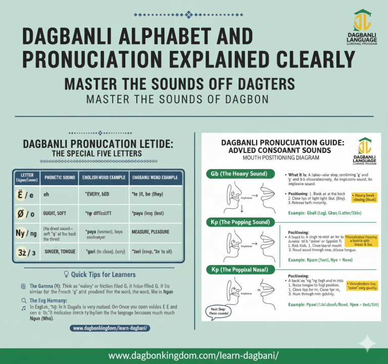 Dagbanli Alphabet and Pronunciation Explained Clearly